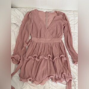Pink Long Sleeve Dress